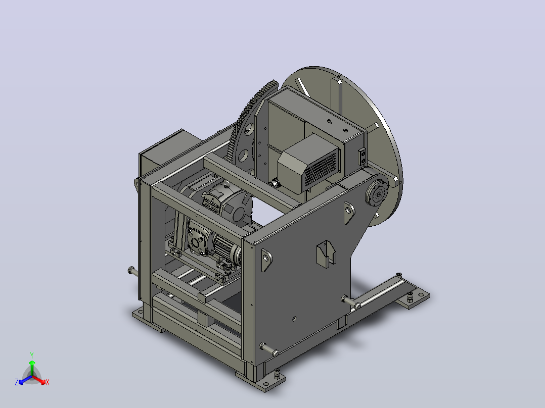 1吨变位机3D模型正等轴测图