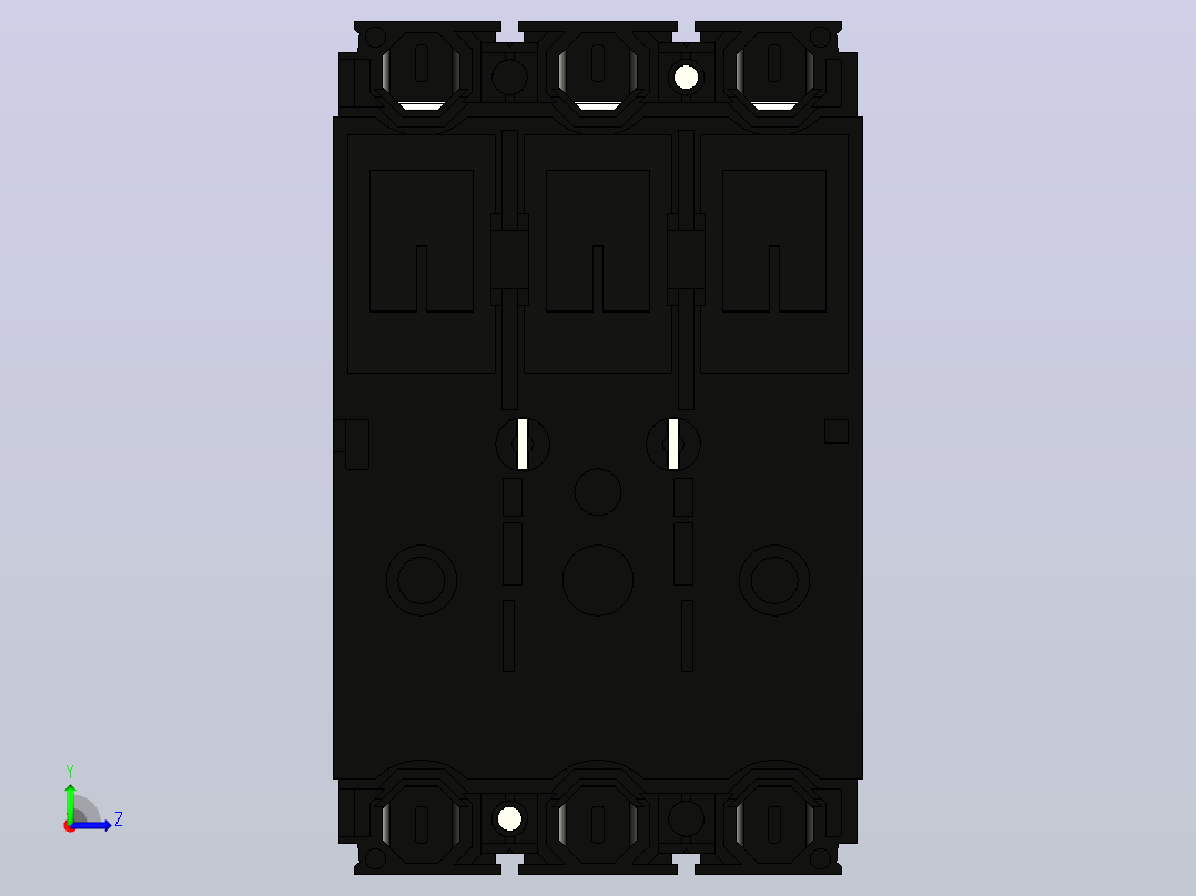 三相断路器PDC11F160TAENN.a3d左视图