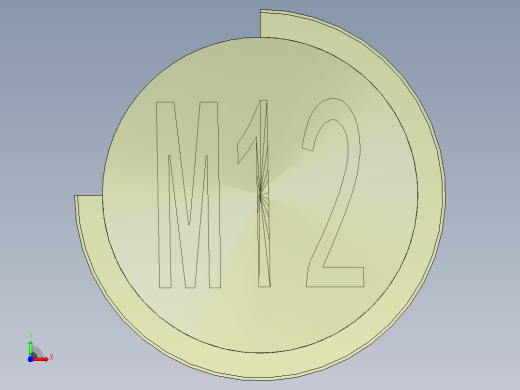 公制螺牙M12前视缩略图