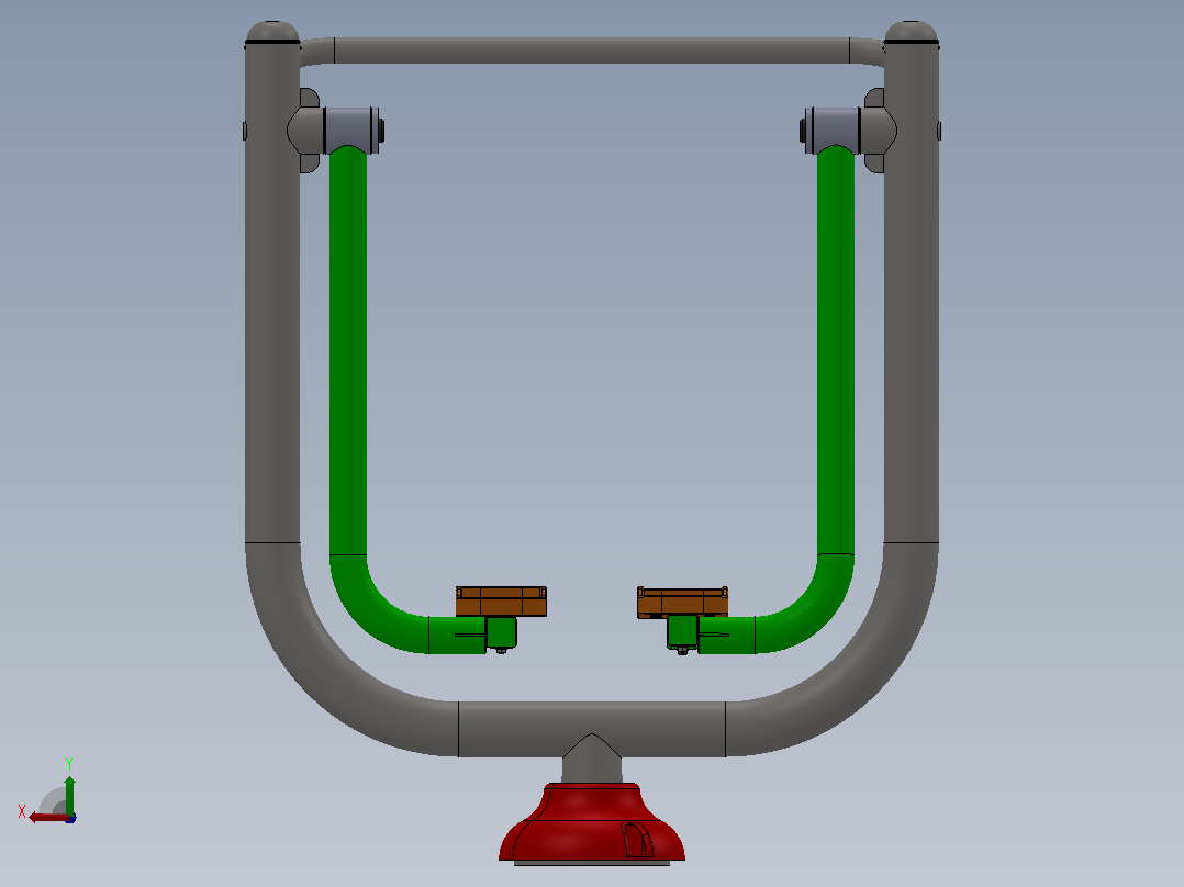 停车健身器材后视图