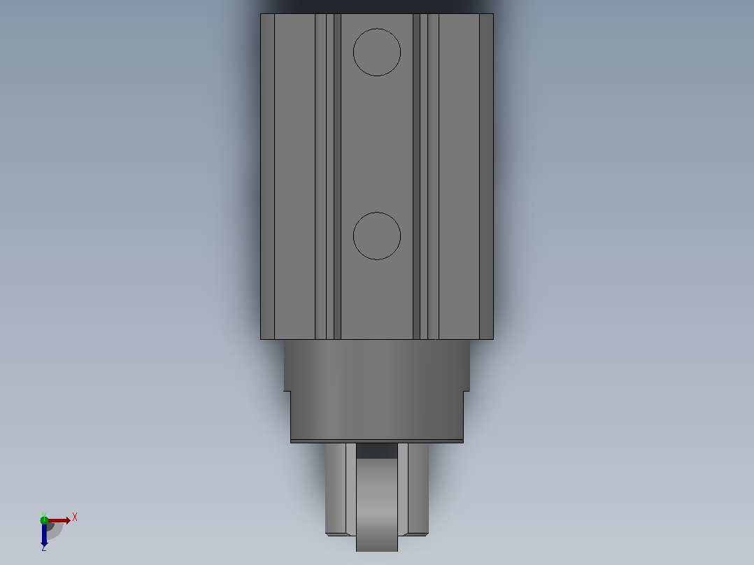 RSQ（φ32-φ50）滚轮型止动气缸[RSQB32-15DR]俯视图
