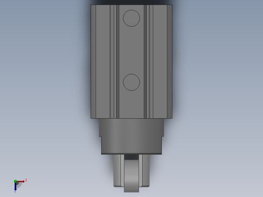 RSQ（φ32-φ50）滚轮型止动气缸[RSQB32-15DR]俯视缩略图
