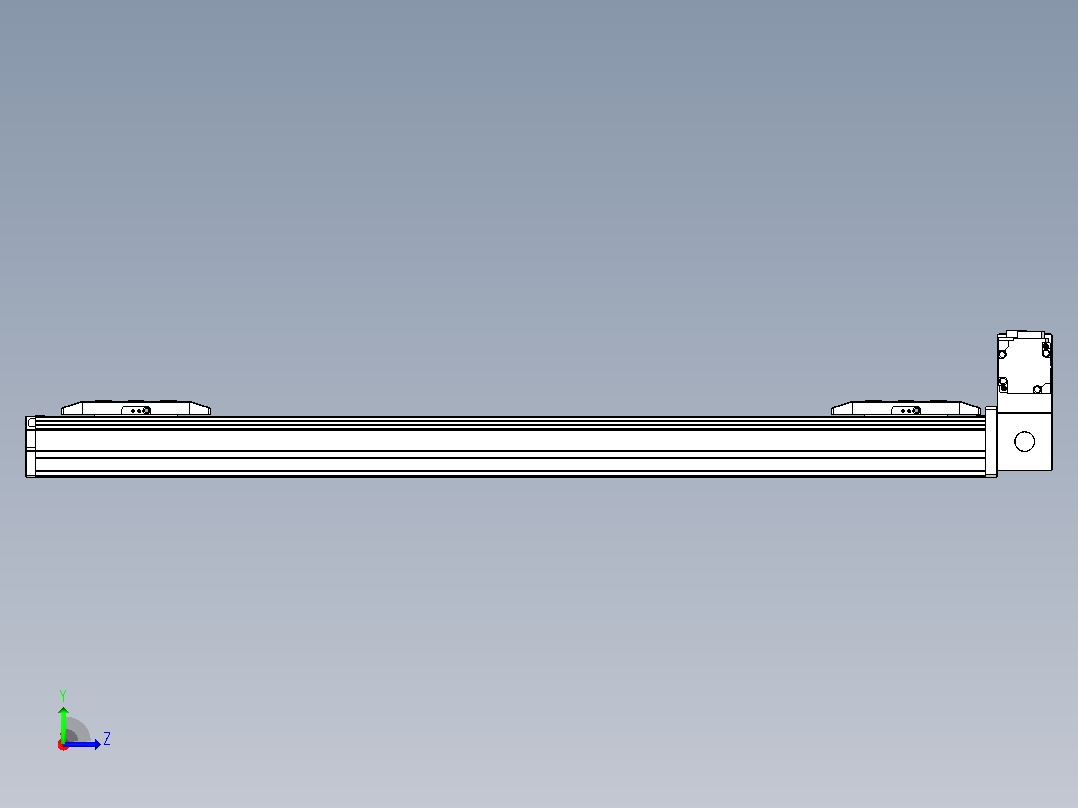 皮带直线轴双滑块型TPA-GCBS-50-P42-L225-RU-M10-N3左视图