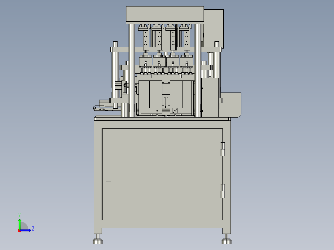 柱形电池极片裁切机分切机左视图