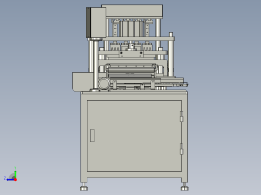 柱形电池极片裁切机分切机右视缩略图