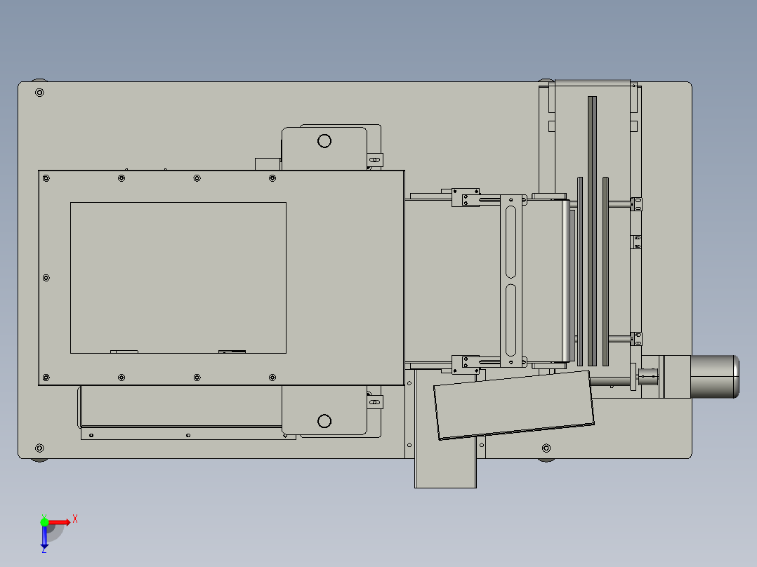 柱形电池极片裁切机分切机俯视图