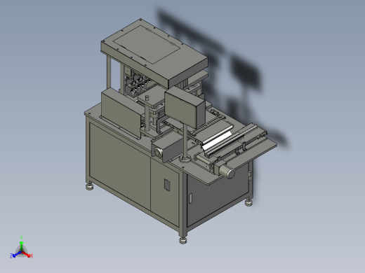 柱形电池极片裁切机分切机正等轴测缩略图