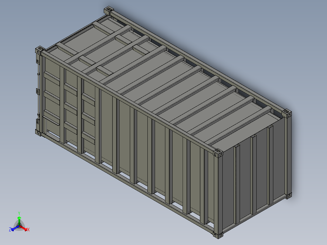 散货箱（集装箱企业）3D模型