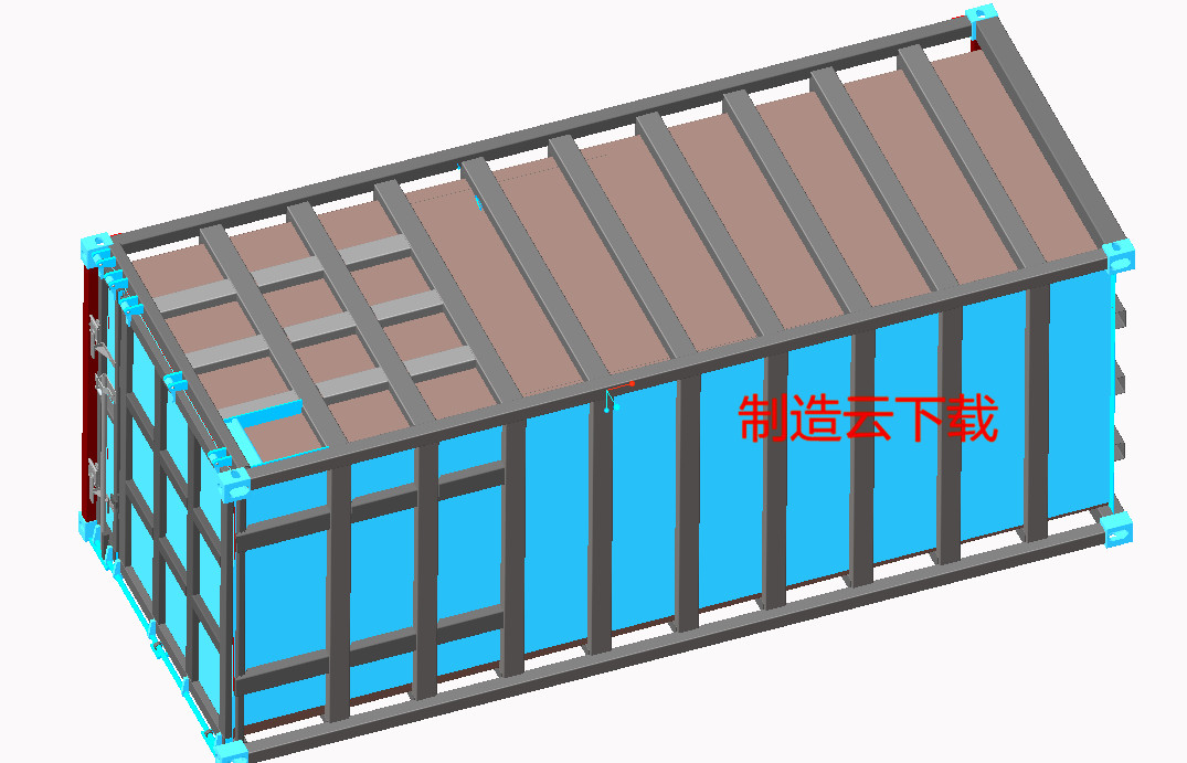 散货箱（集装箱企业）3D模型