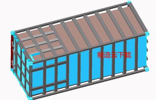 散货箱（集装箱企业）3D模型缩略图