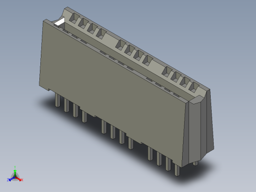侧边卡连接器-458440002_stp正等轴测缩略图