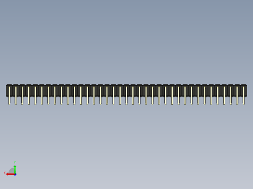 彩色公排针 100mil 2.54mm 系列-DS1022_black_2x37p_100mil_TypeD_rev1.0后视缩略图