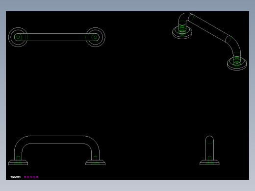 取手(不銹鋼)EB(A)-2D多系列多零件图纸模型