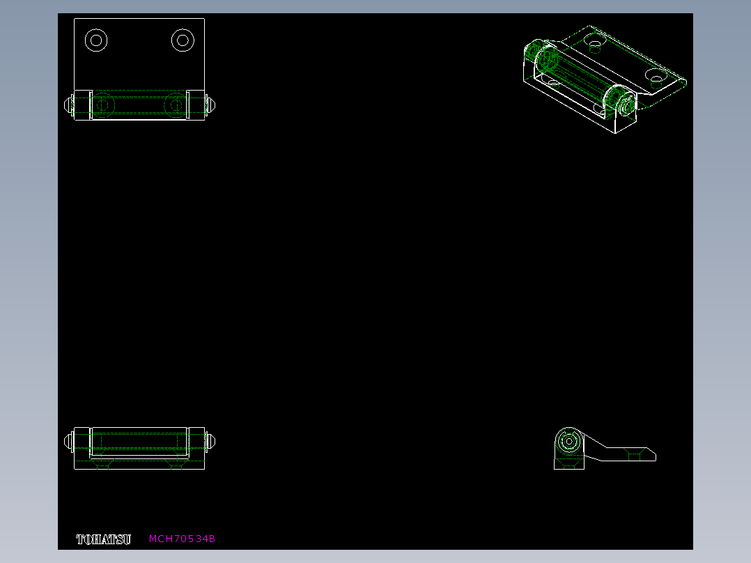 鋅合金鉸鏈MCH(A)-2D多系列多零件图纸模型