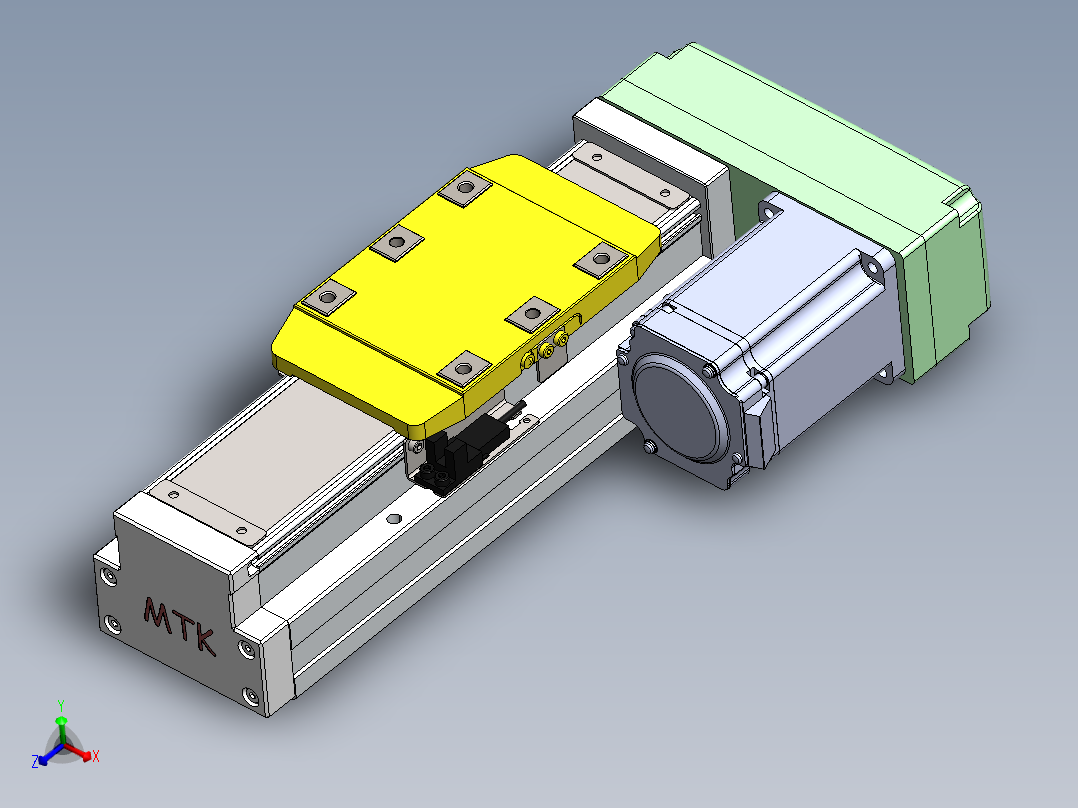 GTH内嵌丝杆全封闭GTH8-BR-400W主视图