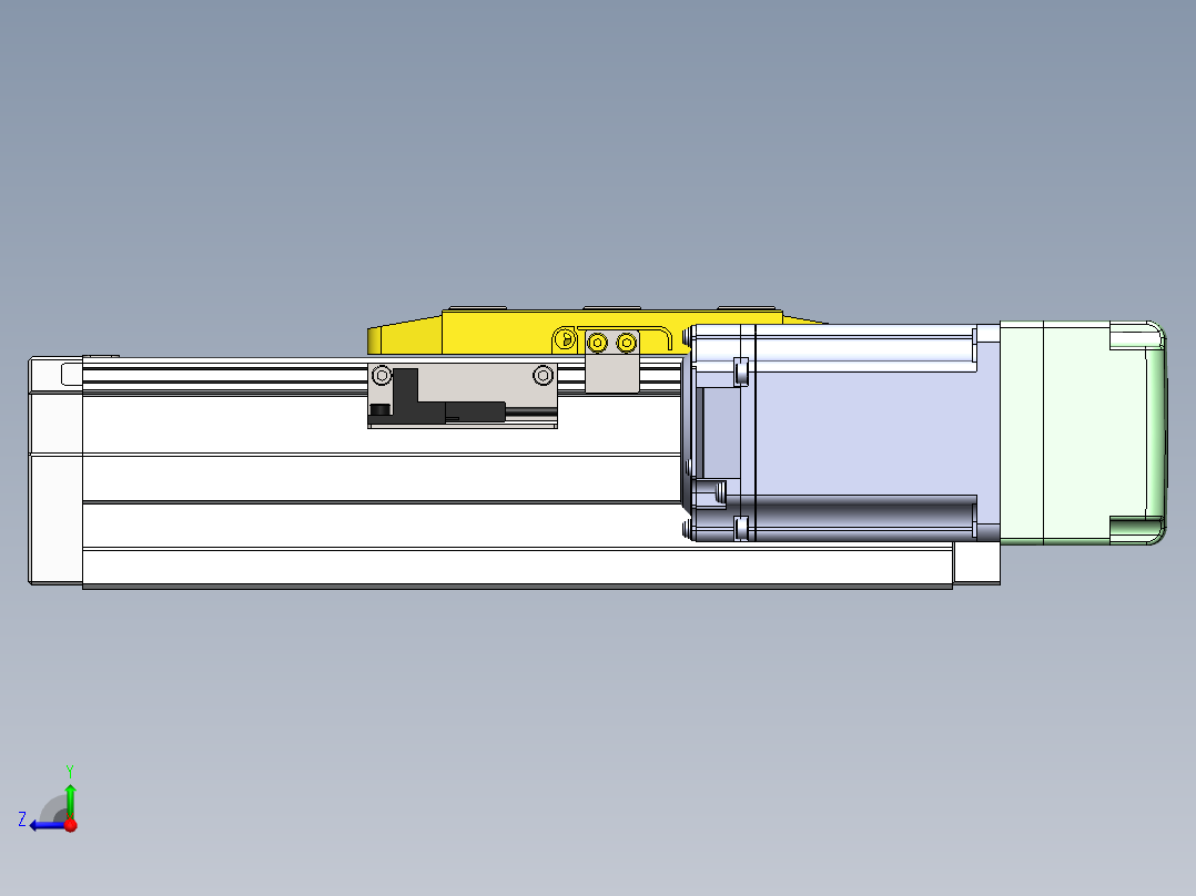 GTH内嵌丝杆全封闭GTH8-BR-400W右视图