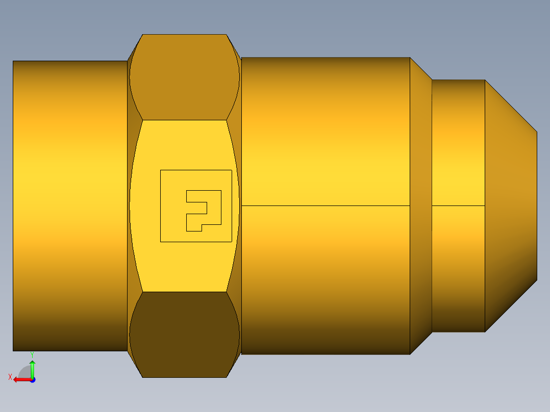 扩口式工业通用硬管接头Female Connector 46F-6-2后视图