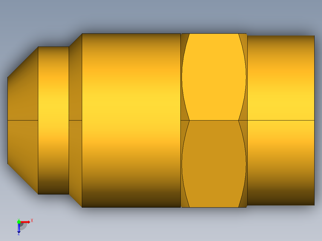 扩口式工业通用硬管接头Female Connector 46F-6-2俯视图