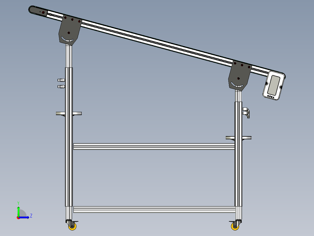 LE-XC4040-平面升降输送线右边驱动左视图