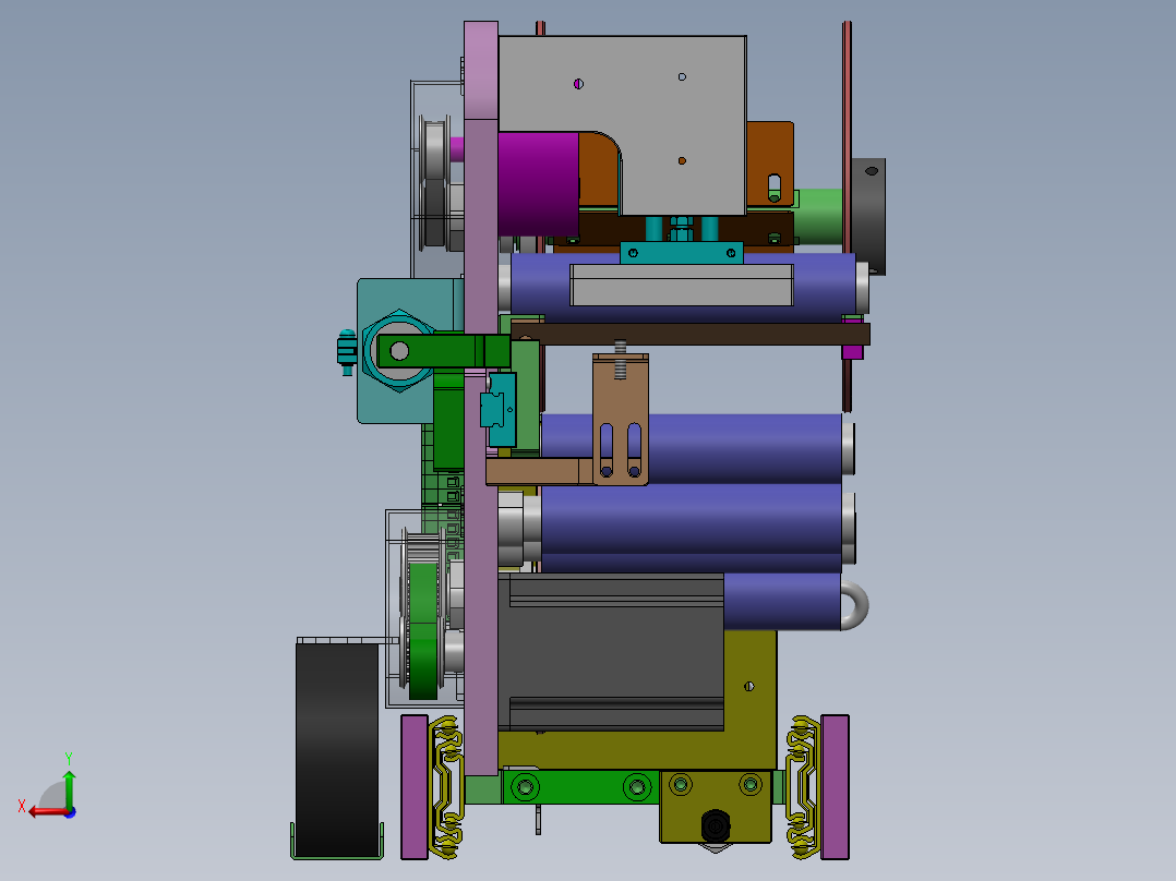 标签飞达后视图