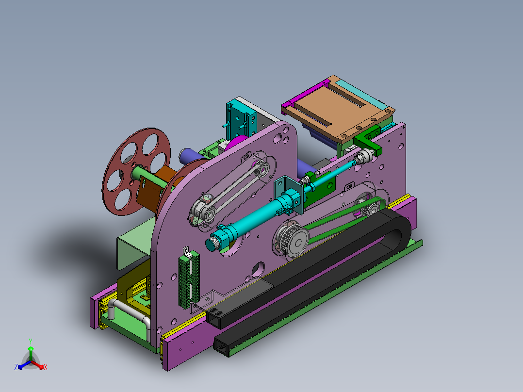 标签飞达正等轴测图