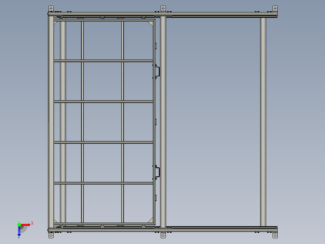 带轴承金属框架俯视图