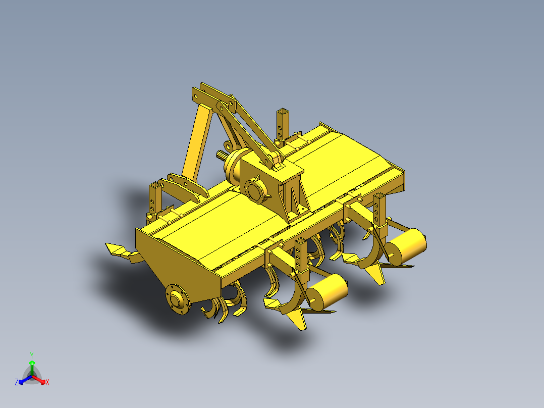联合耕整作业机SW三维==313591==28正等轴测图