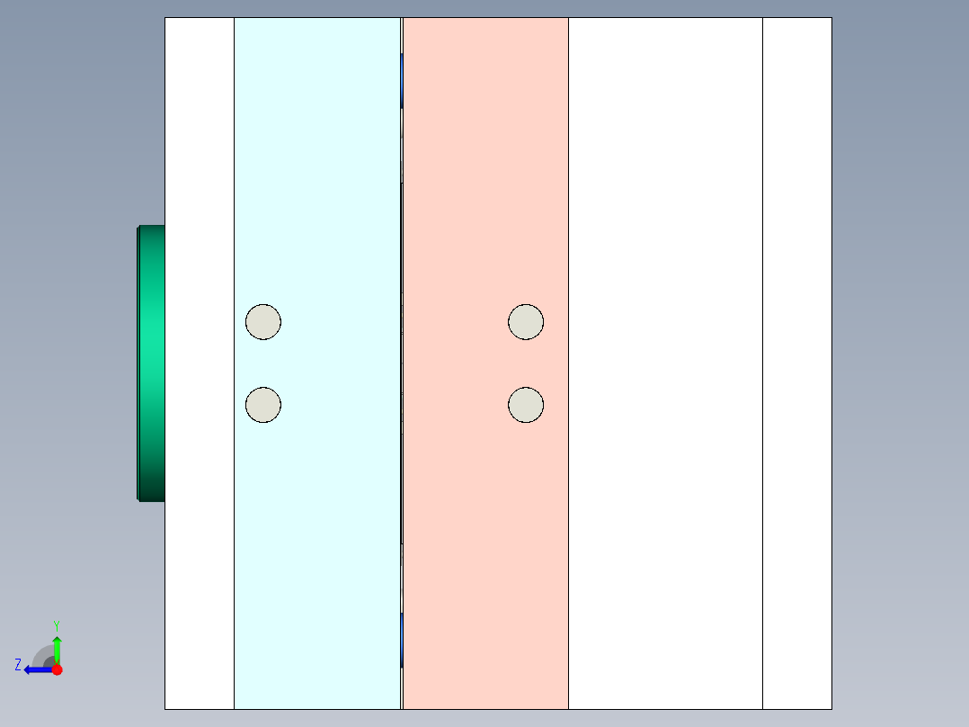 蓝牙耳机外壳注塑模具设计【三维UG】右视图