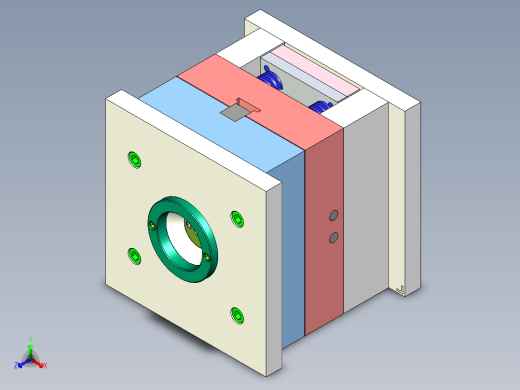 蓝牙耳机外壳注塑模具设计【三维UG】正等轴测缩略图