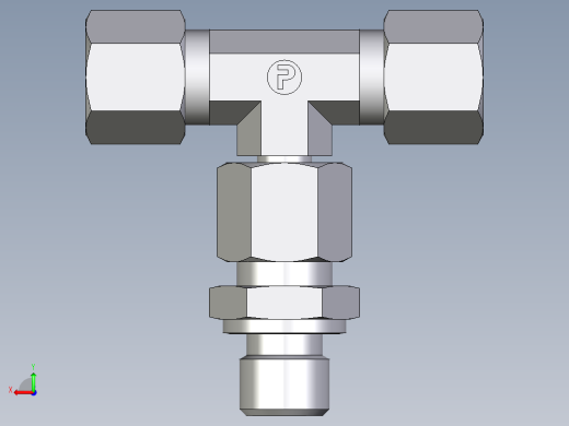 卡套式工业通用硬管接头EO_Assembled_adjustable_standpipe_branch_tee_EVT08LR71后视缩略图