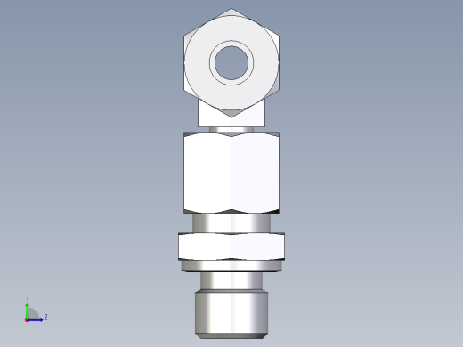 卡套式工业通用硬管接头EO_Assembled_adjustable_standpipe_branch_tee_EVT08LR71左视缩略图