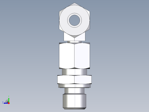 卡套式工业通用硬管接头EO_Assembled_adjustable_standpipe_branch_tee_EVT08LR71右视缩略图