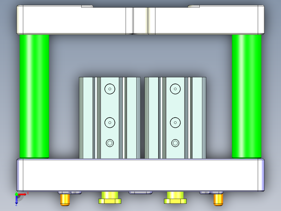 ZX551-B-笔记本CNC工装夹具三维模型CNC5-1010俯视图