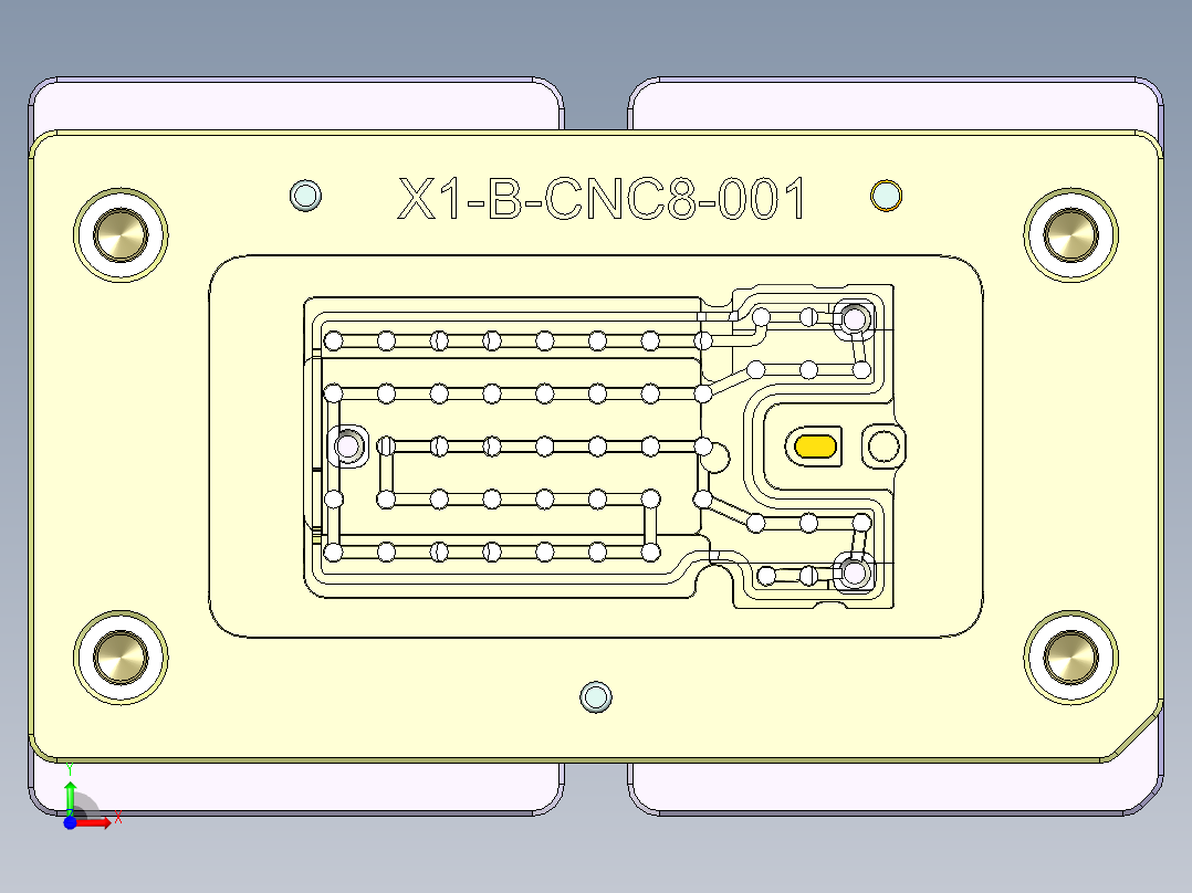 X1-CNC8笔记本CNC工装夹具三维模型-0424前视图