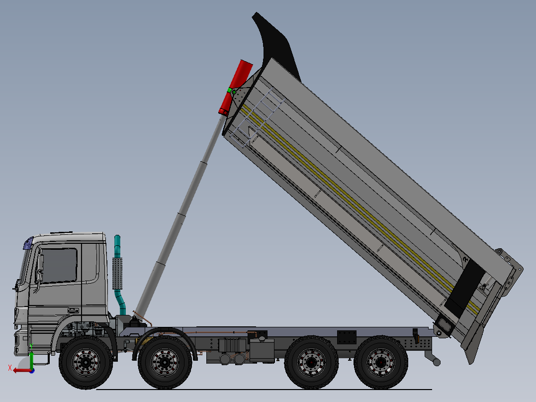 挂车拖车damper-trailer SW后视图