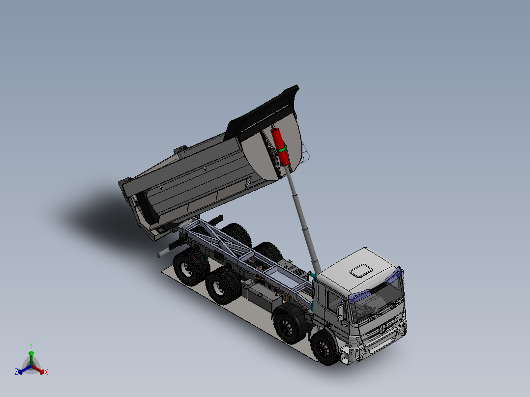 挂车拖车damper-trailer SW正等轴测图