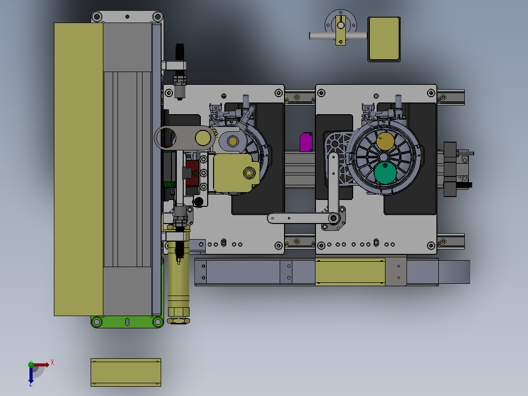 汽车大盖组装拧紧检测sw20可编辑俯视图