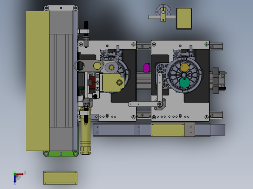汽车大盖组装拧紧检测sw20可编辑俯视缩略图