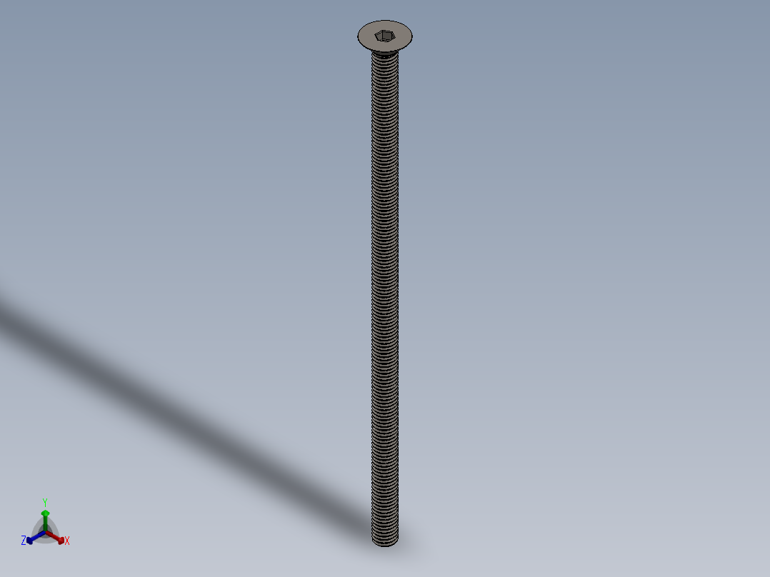 Screw_ISO_10642_M8x190_A2.SLDPRT正等轴测图