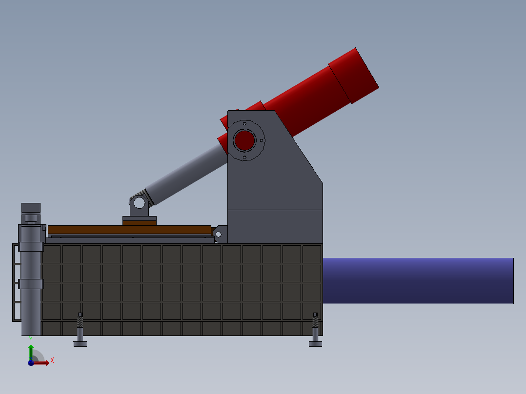 液压操作废铁压机前视图