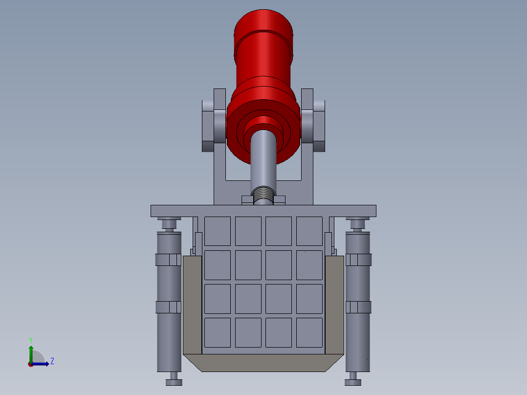 液压操作废铁压机左视图