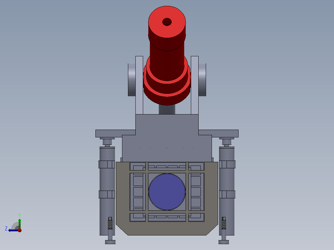 液压操作废铁压机右视图