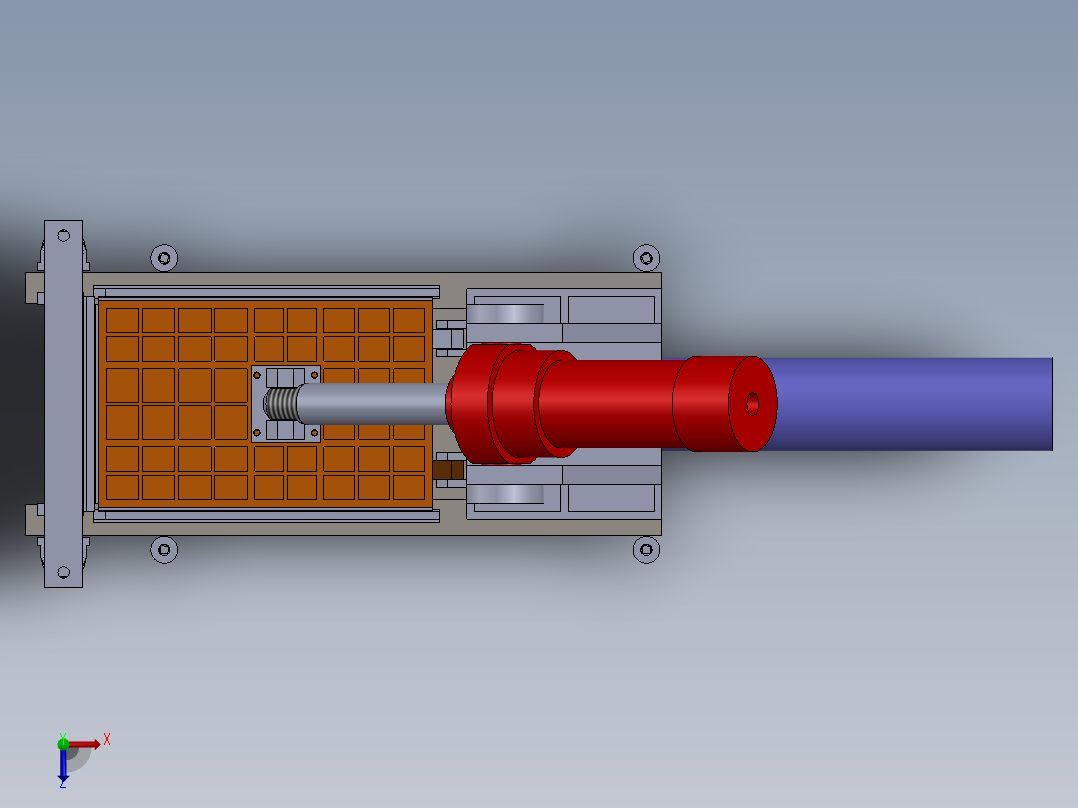 液压操作废铁压机俯视图