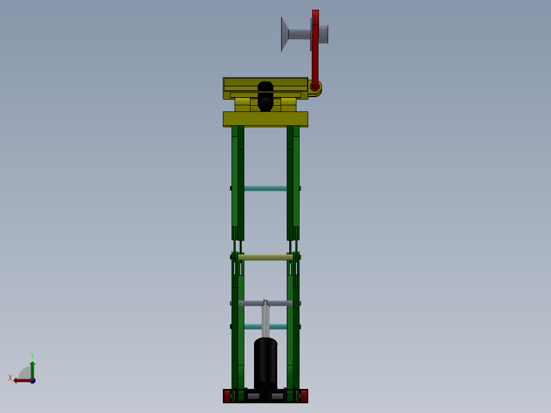 剪叉式升降机 、可翻转式汽车举升机后视图