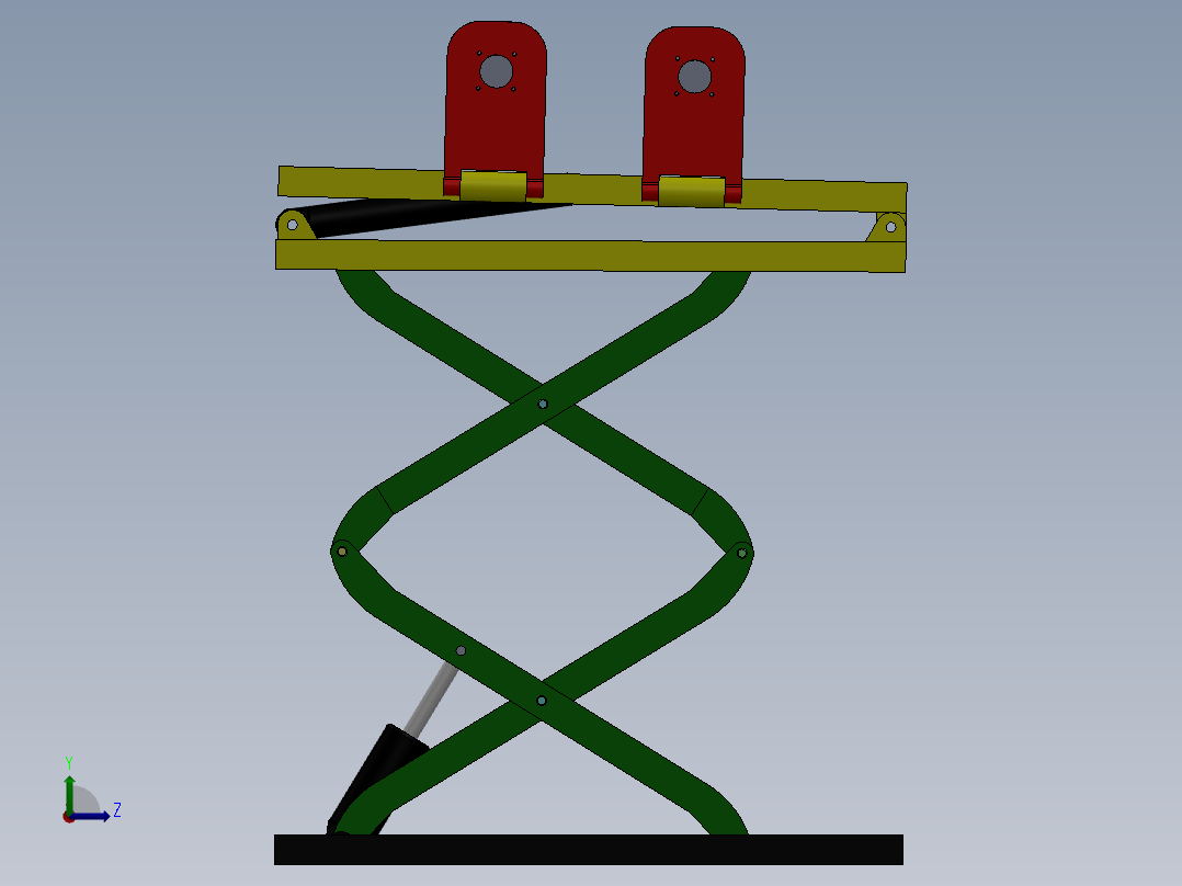 剪叉式升降机 、可翻转式汽车举升机左视图