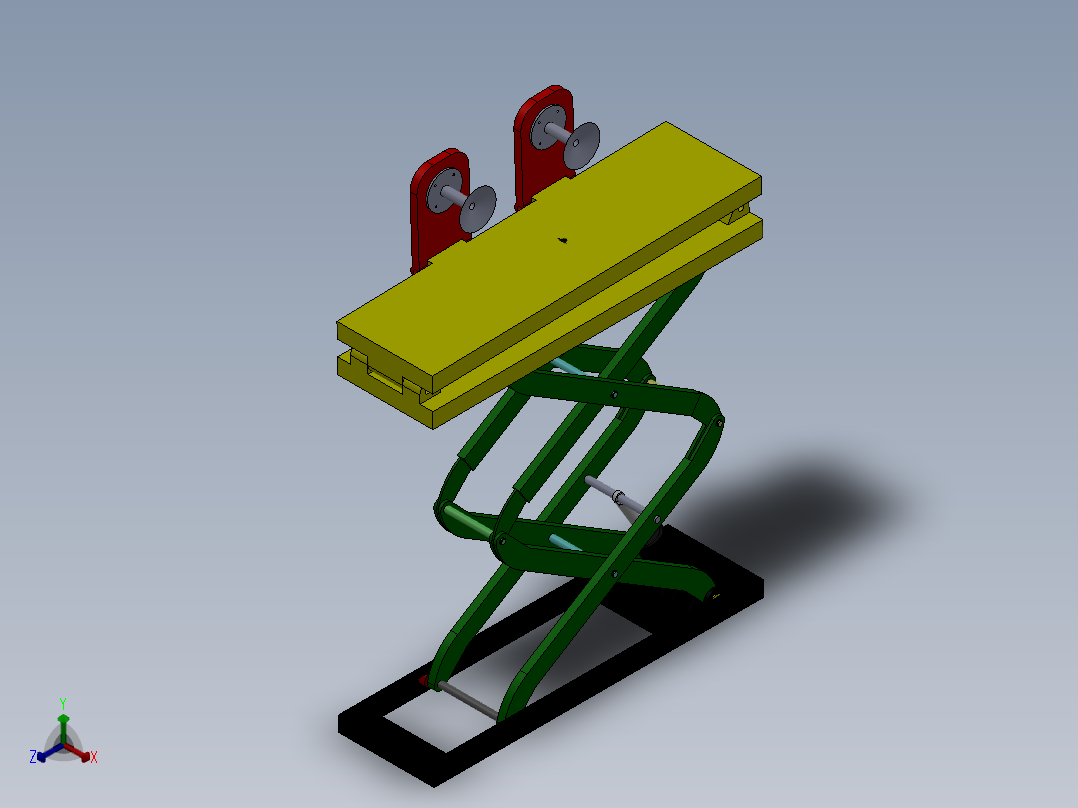 剪叉式升降机 、可翻转式汽车举升机正等轴测图