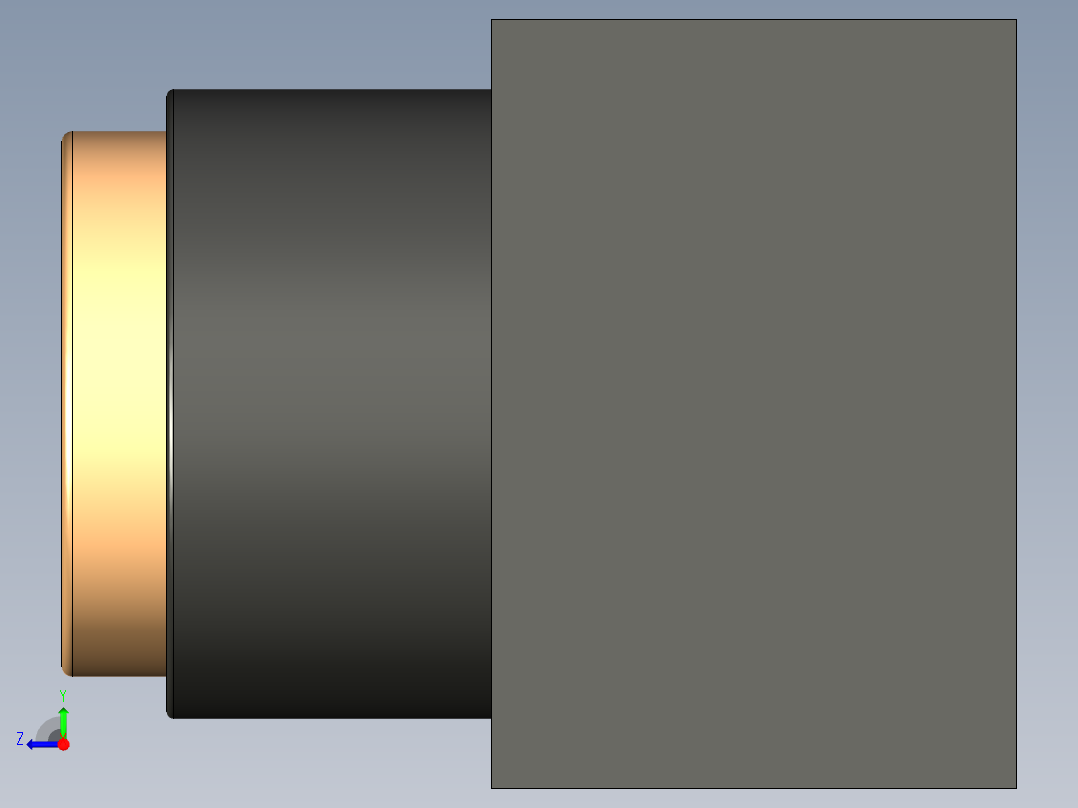 黄指示灯右视图