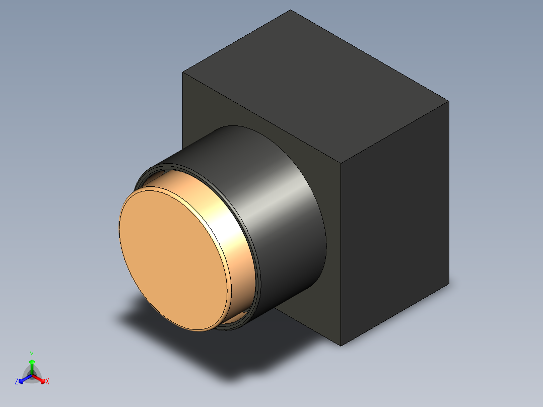 黄指示灯正等轴测图