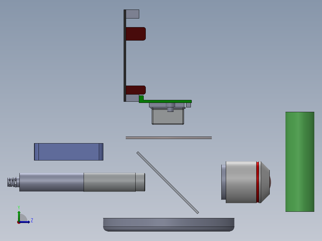 原始拉曼光谱仪左视图