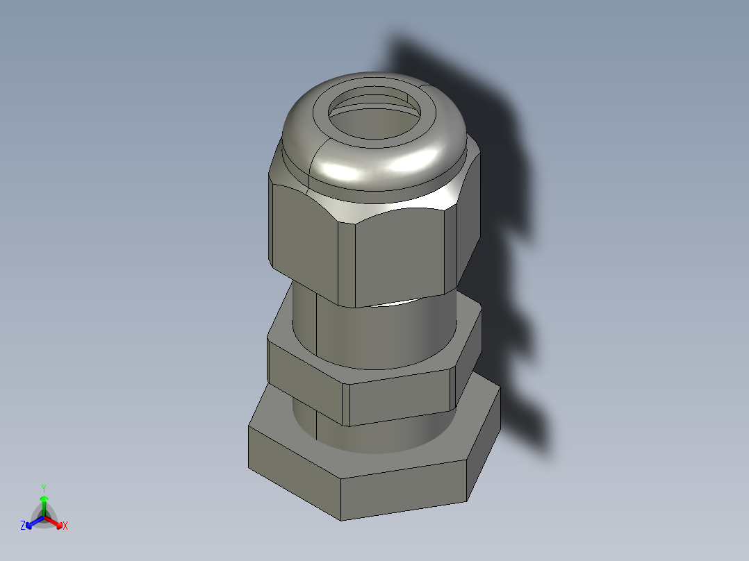 A0003348-电缆密封套 PG-09正等轴测图